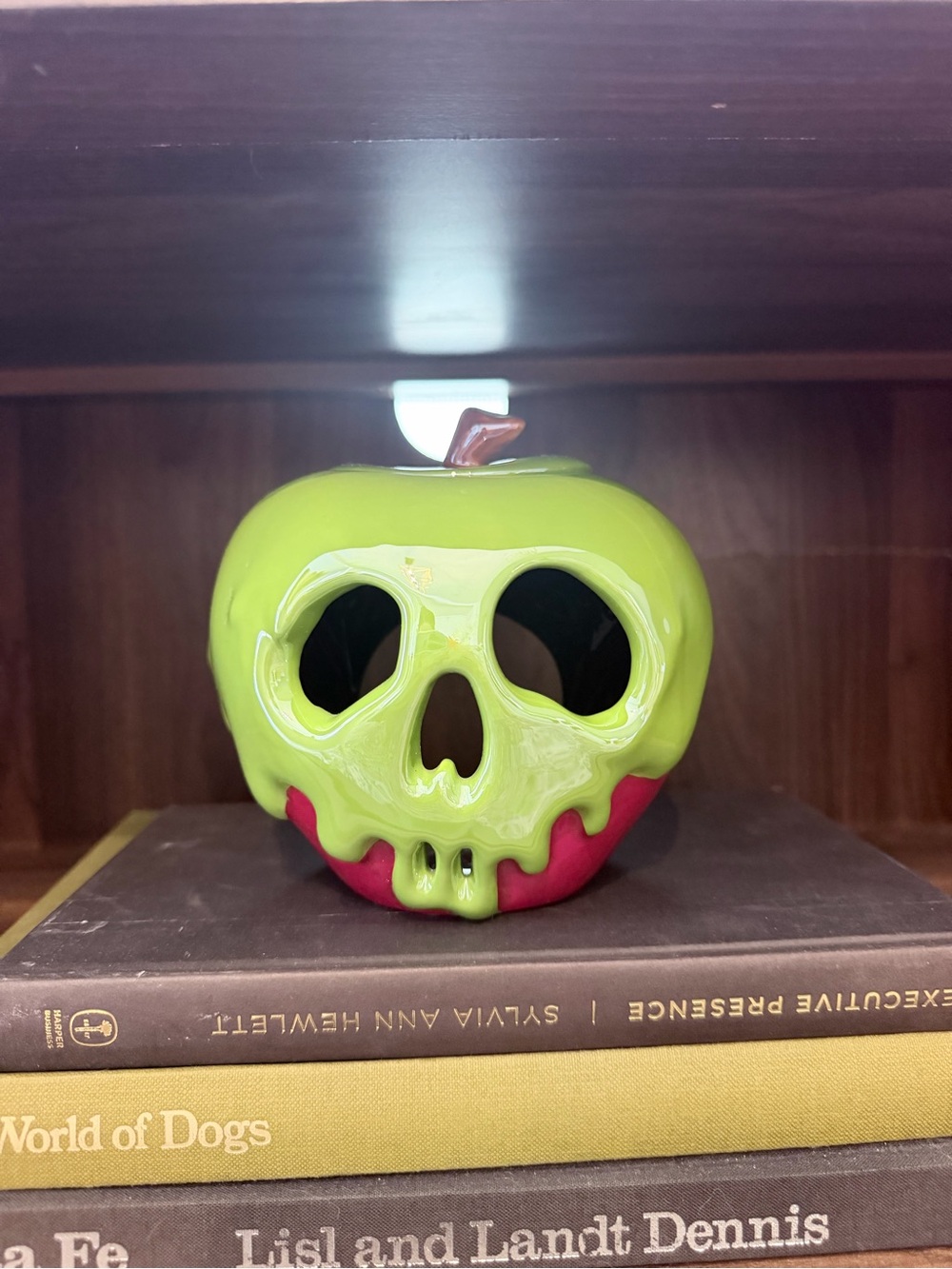 Disney Evil Queen Dripping Skull Apple Ceramic Accent Halloween Decor